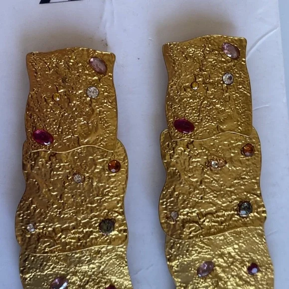 NWT Zara Maxi Gold Tone Earrings - Picture 3 of 11